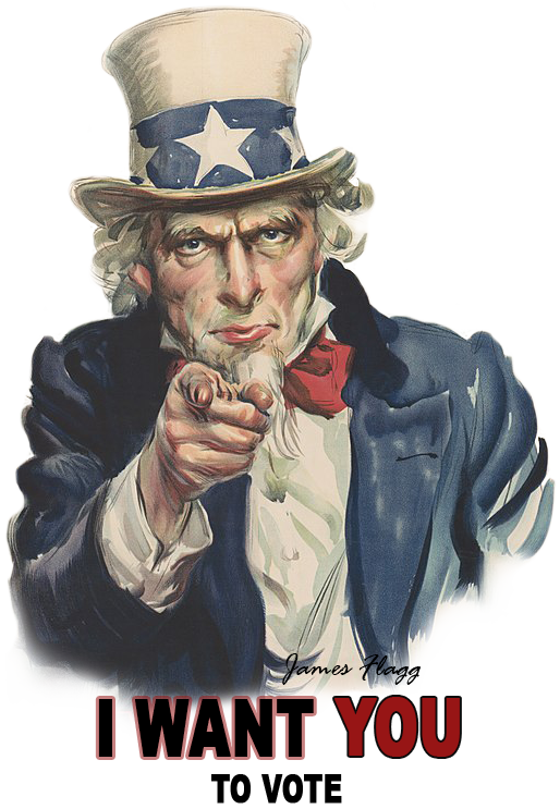 I Want You to vote Uncle Sam